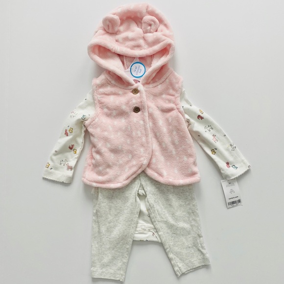 NWT 3 Piece Baby Girls Woodland Animal & B… - Picture 4 of 6